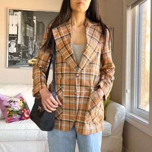 Vintage plaid blazer